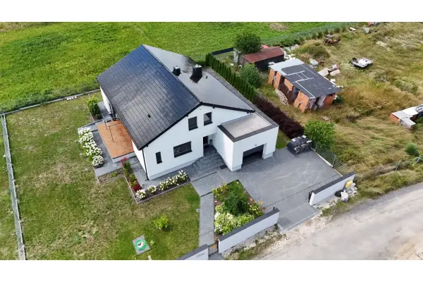 świętokrzyskie, Kielce, Ostra Górka, Łopianowa, Nowoczesny parterowy dom z klasą w cichej widokowej okolicy